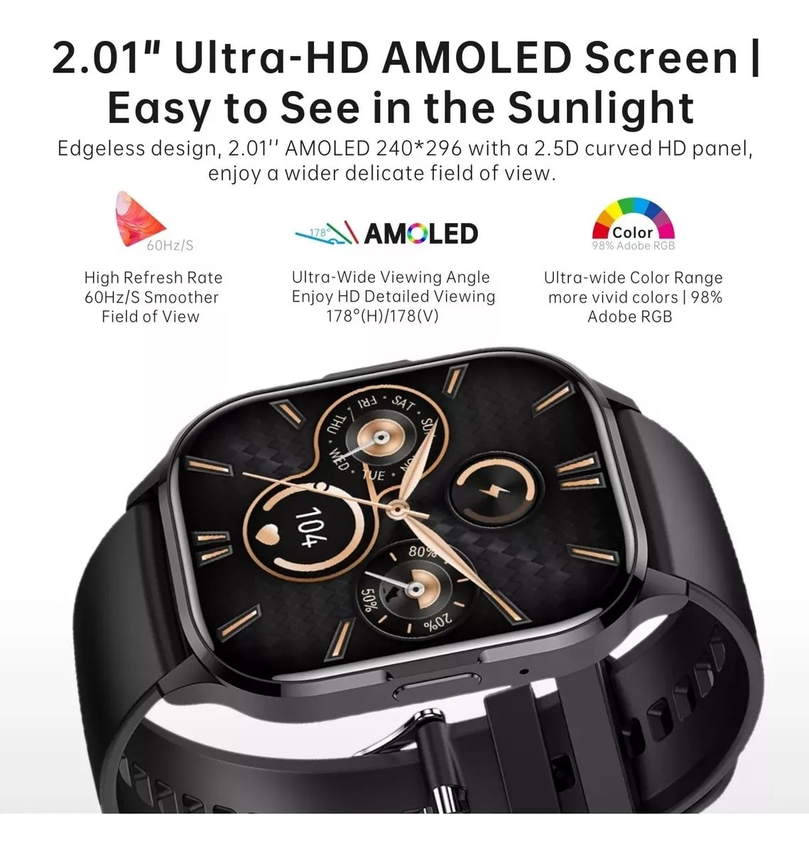 Smart Watch G-TIDE S3 PRO 240 mAh Resistente al agua3