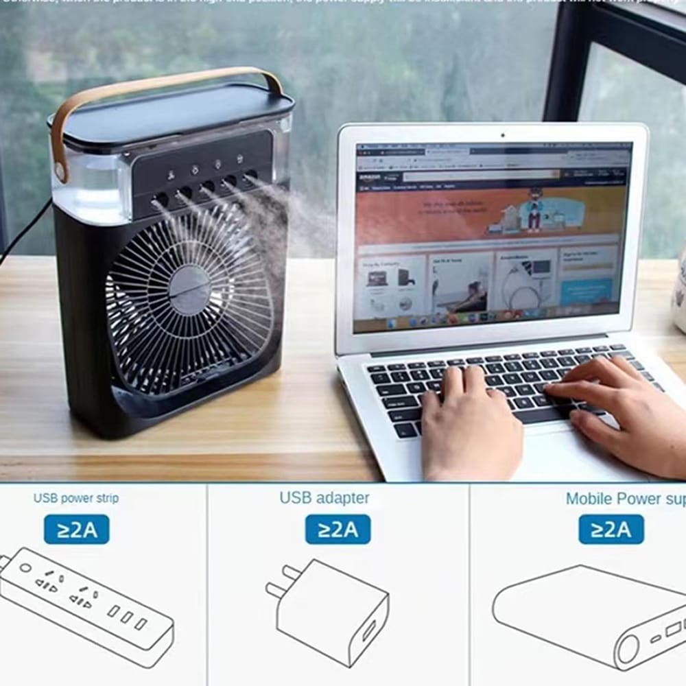 ventilador portátil climatizador de aire frio escritorio5