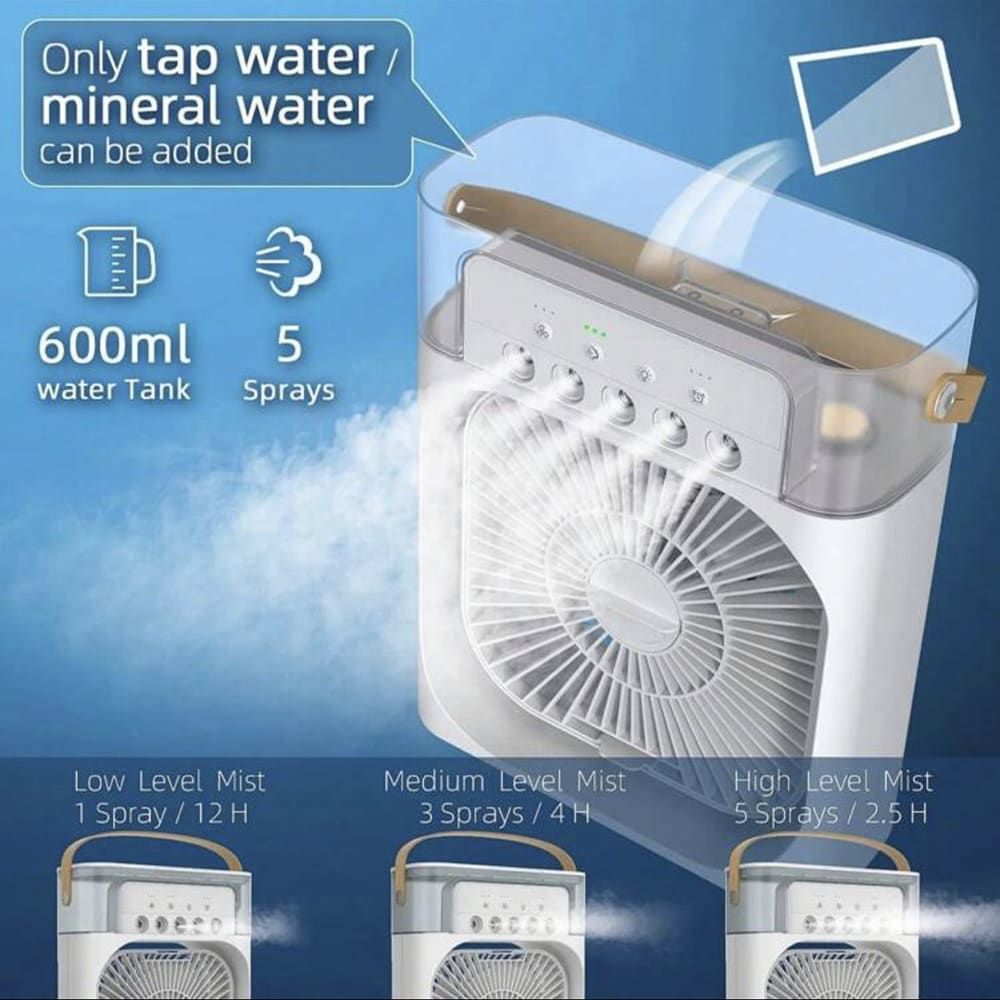 Clima Enfriador De Aire Mini Ventilador Frio Portatil Moreka SF1124