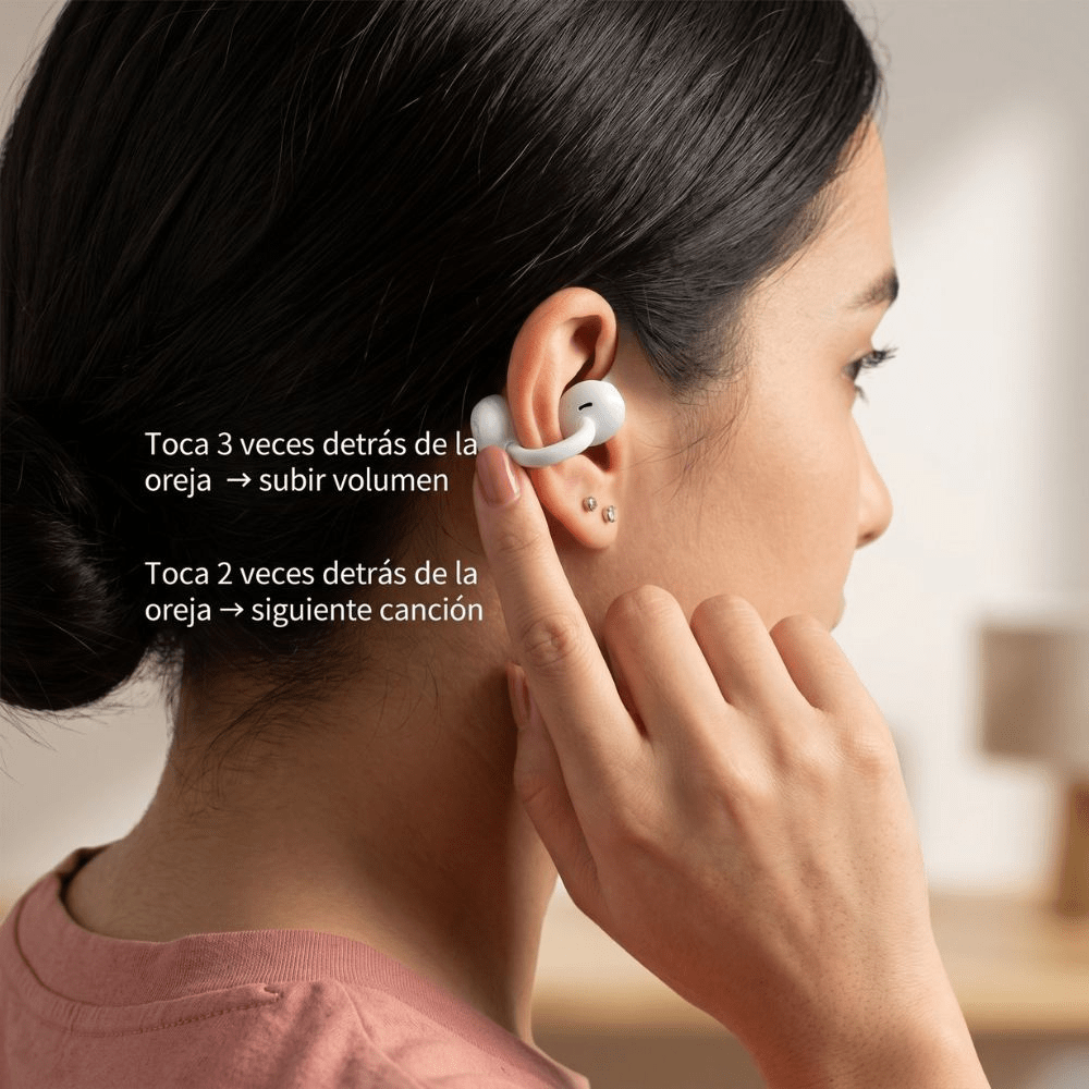 Audífonos Moreka E604 Tipo Arete Clip Bluetooth 25h Táctil5