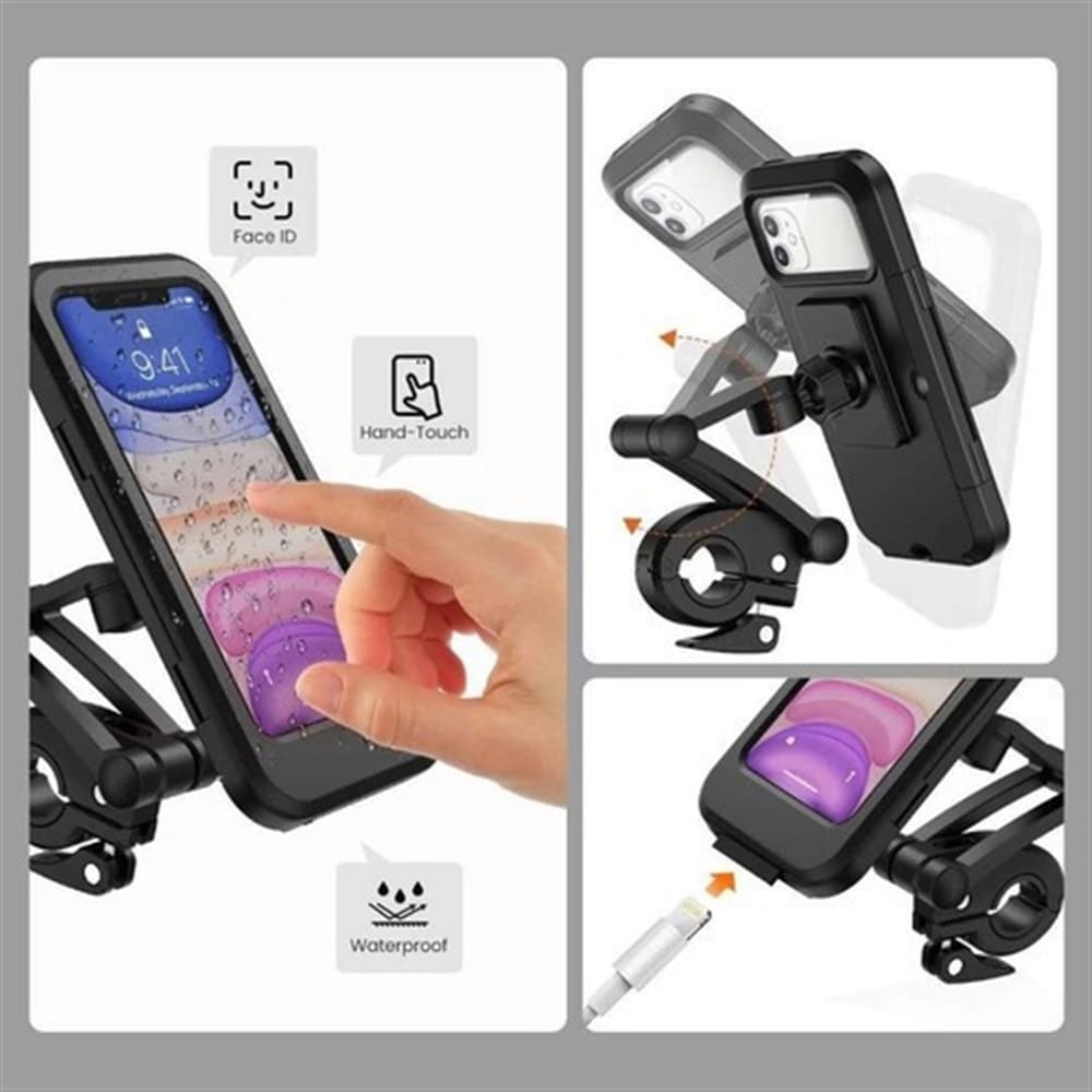 Soporte De Teléfono Móvil Motocicleta 360º Impermeable 8077