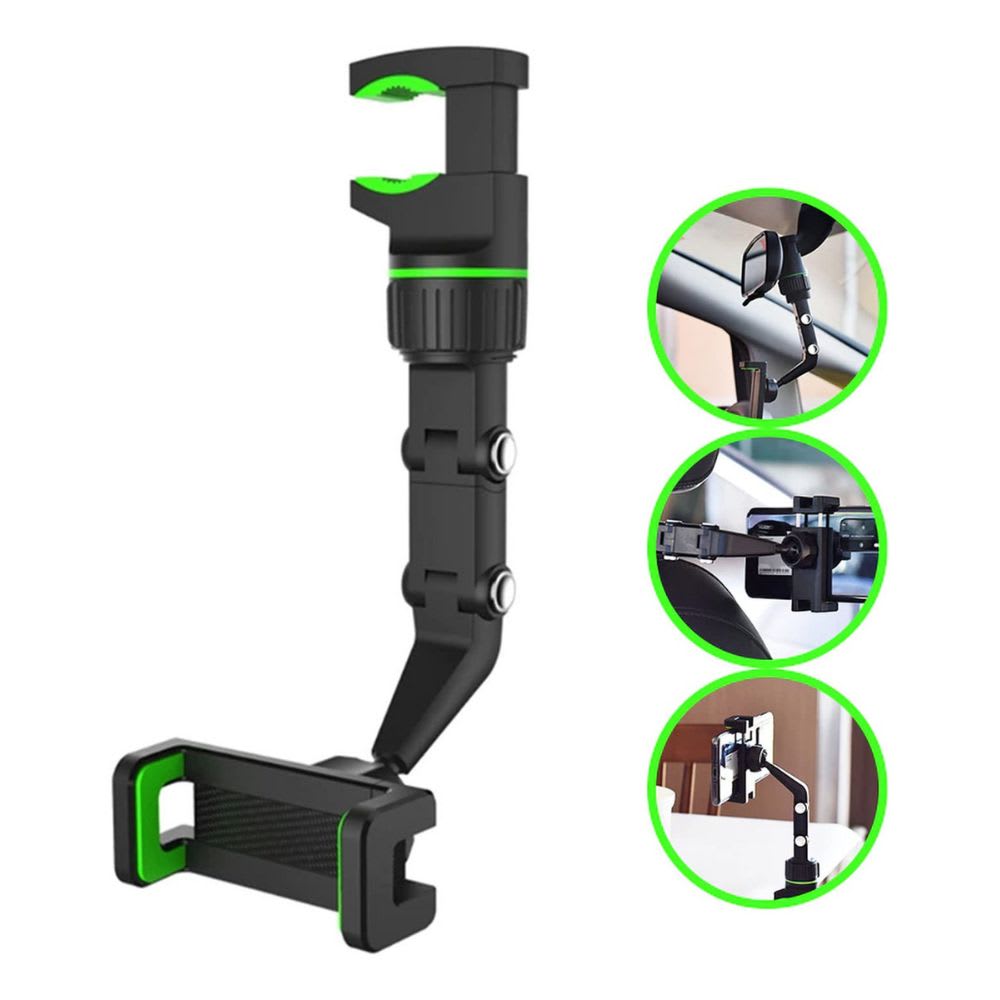 Soporte Celular CLIP-ON 360 Auto Retrovisor y Asiento Y8038