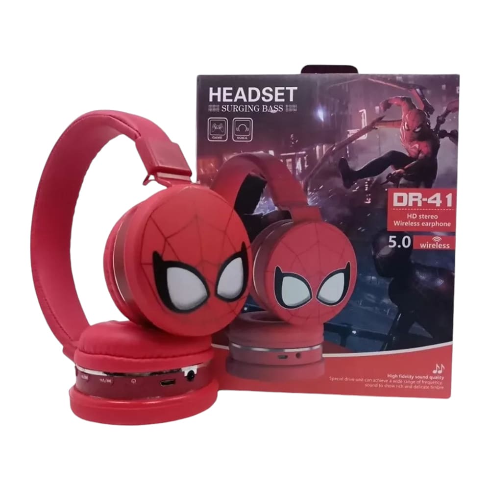 Audífonos Diadema Bluetooth Spiderman Inalámbrico Plegable4