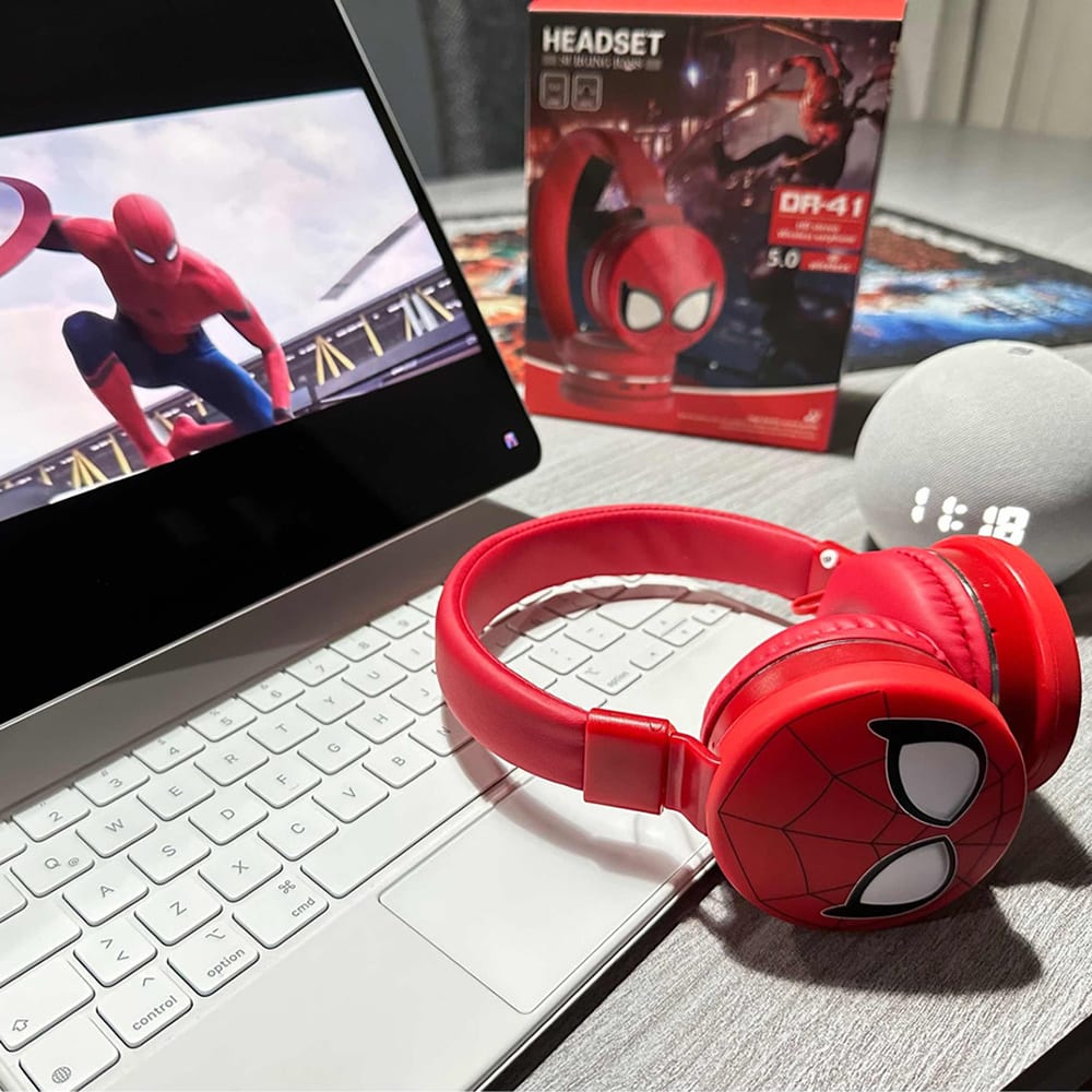 Audífonos Diadema Bluetooth Spiderman Inalámbrico Plegable3