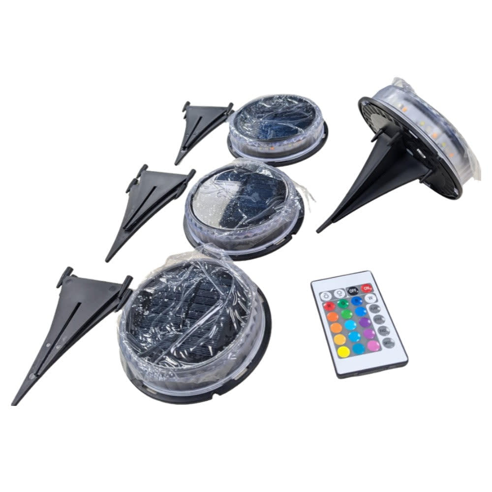 Kit de 4 Luz Solar para Césped Iluminación de 360° y 50 Horas de Brillo SQ-HP-2101-42