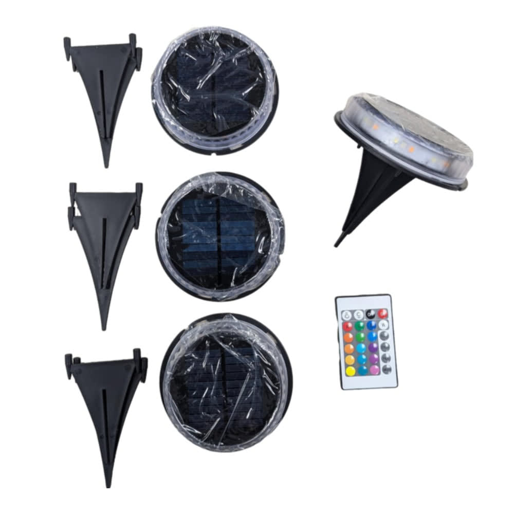 Kit de 4 Luz Solar para Césped Iluminación de 360° y 50 Horas de Brillo SQ-HP-2101-49