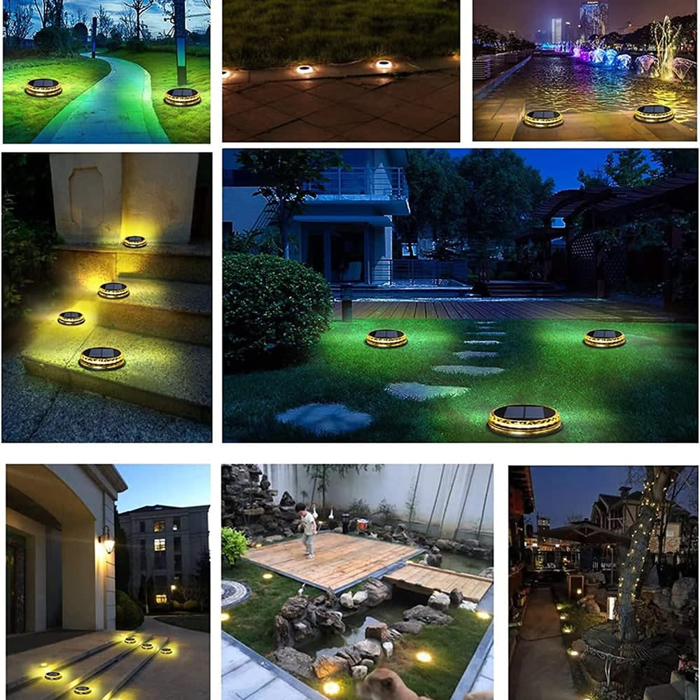 Kit de 4 Luz Solar para Césped Iluminación de 360° y 50 Horas de Brillo SQ-HP-2101-48