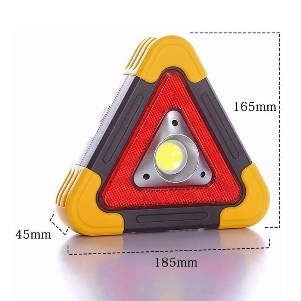 Triángulo de Advertencia LED Solar COB  2200 mAh  powerbank 18.5 largo IP65 Moreka SQ-660910