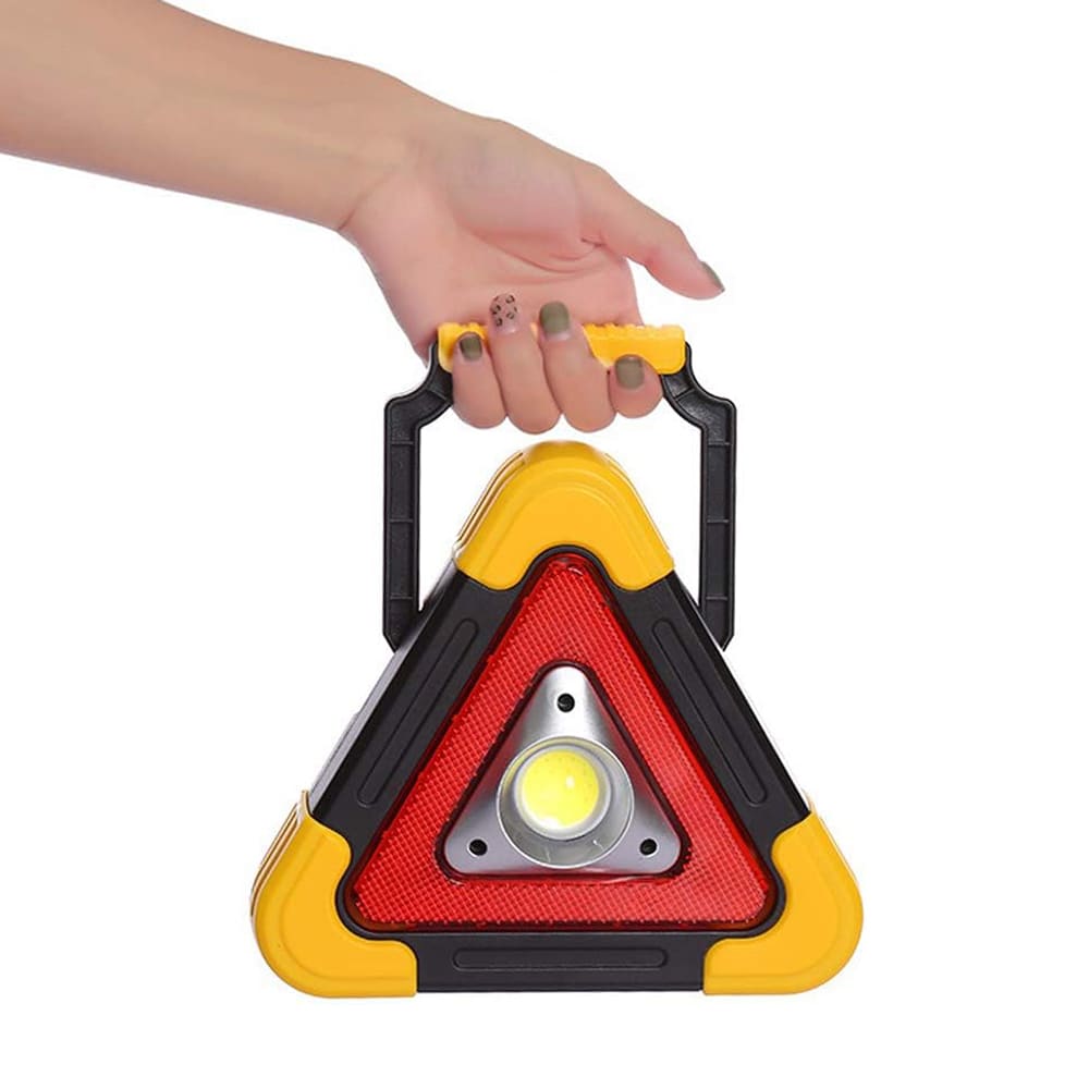 Triángulo de Advertencia LED Solar COB  2200 mAh  powerbank 18.5 largo IP65 Moreka SQ-66094