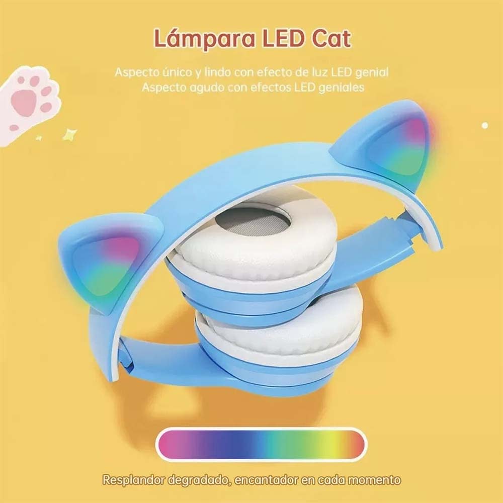Audífonos Diadema Gato Bluetooth Moreka ST75M Inalámbrico Plegable2