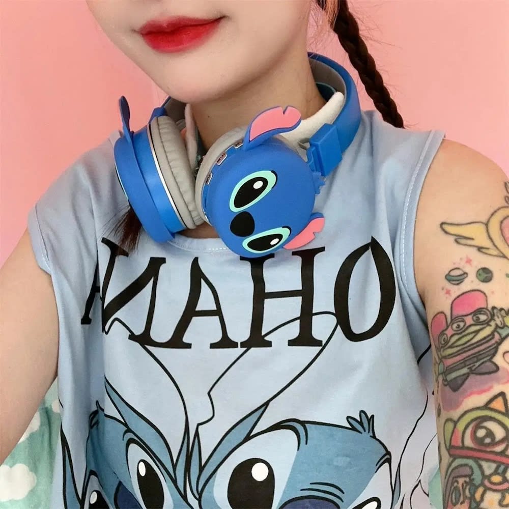 Audífonos Diadema Bluetooth  Stitch Inalámbrico Plegable5