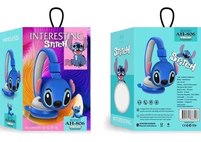 Audífonos Diadema Bluetooth  Stitch Inalámbrico Plegable6