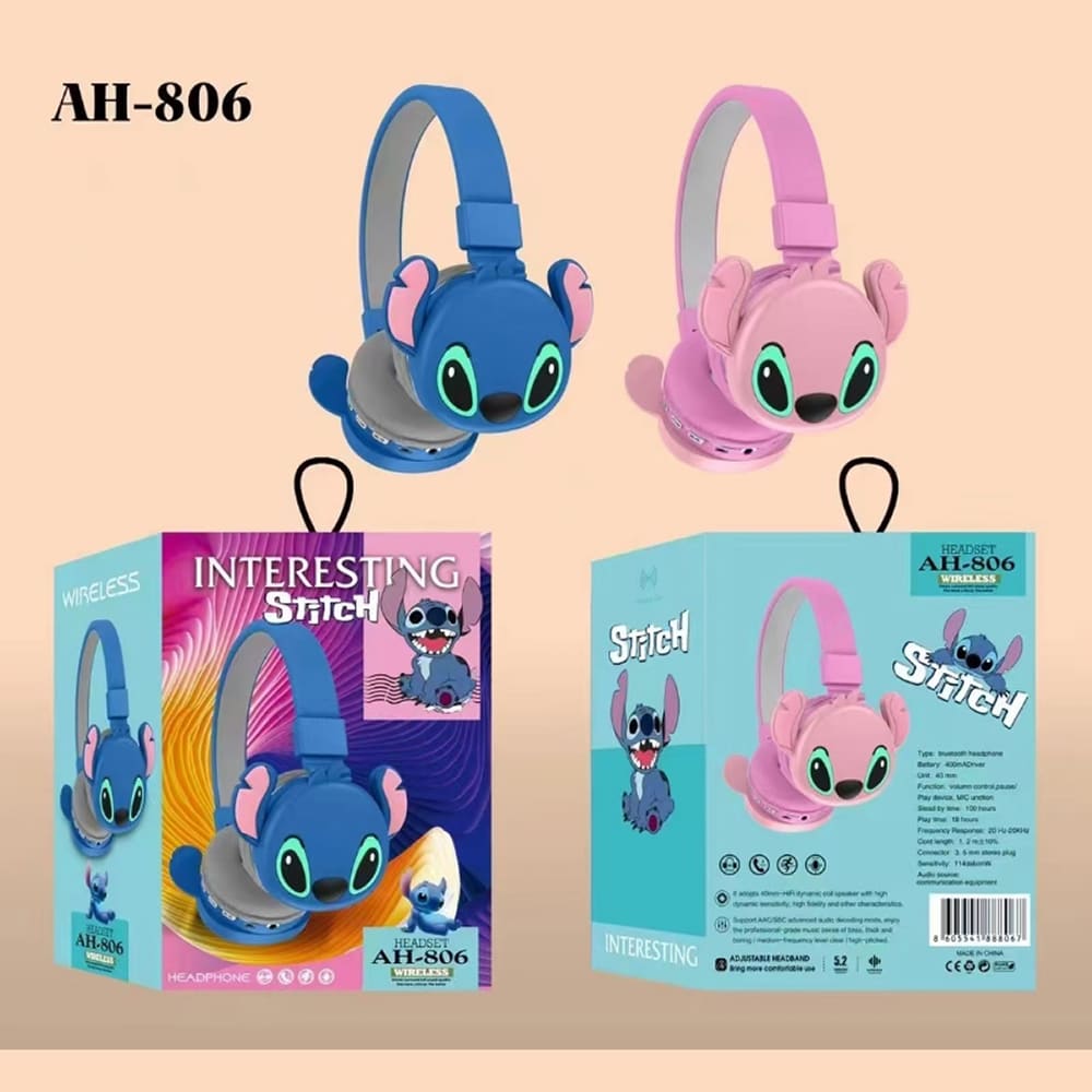 Audífonos Diadema Bluetooth  Stitch Inalámbrico Plegable2