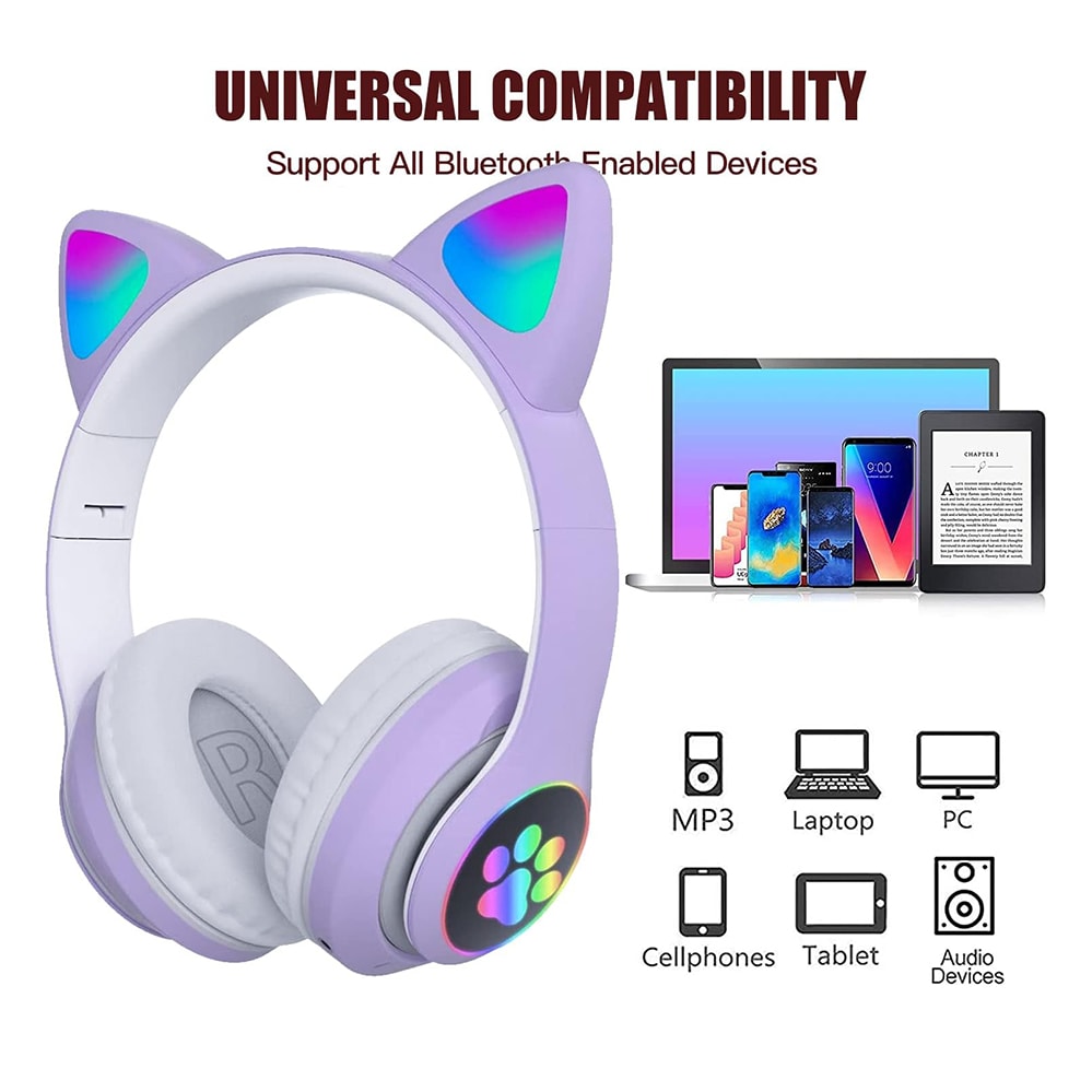 Audífonos Diadema Gato STN-28 Bluetooth RGB9