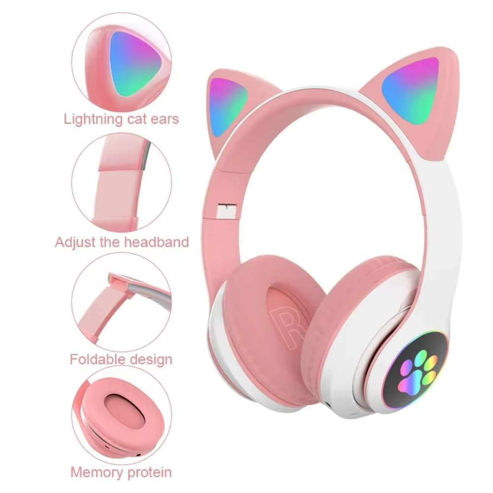 Audífonos Diadema Gato STN-28 Bluetooth RGB5