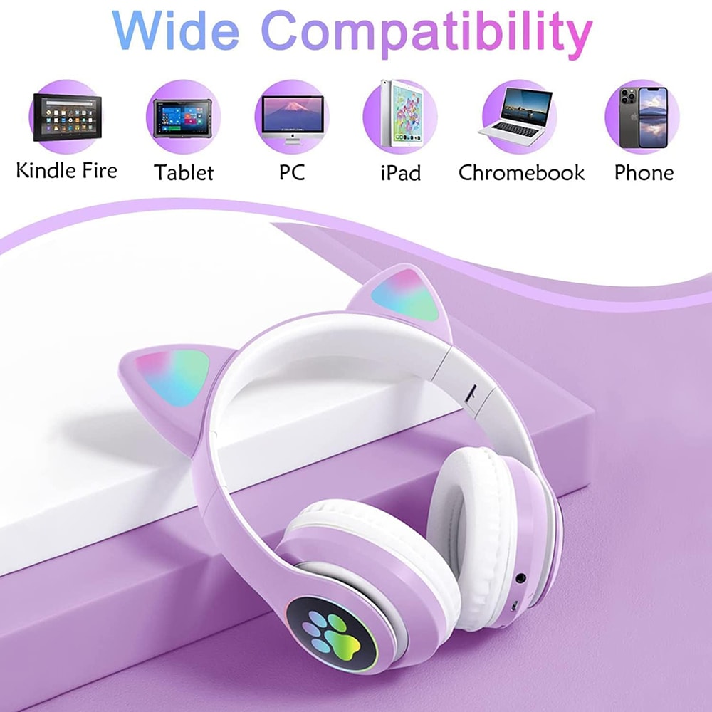 Audífonos Diadema Gato STN-28 Bluetooth RGB2