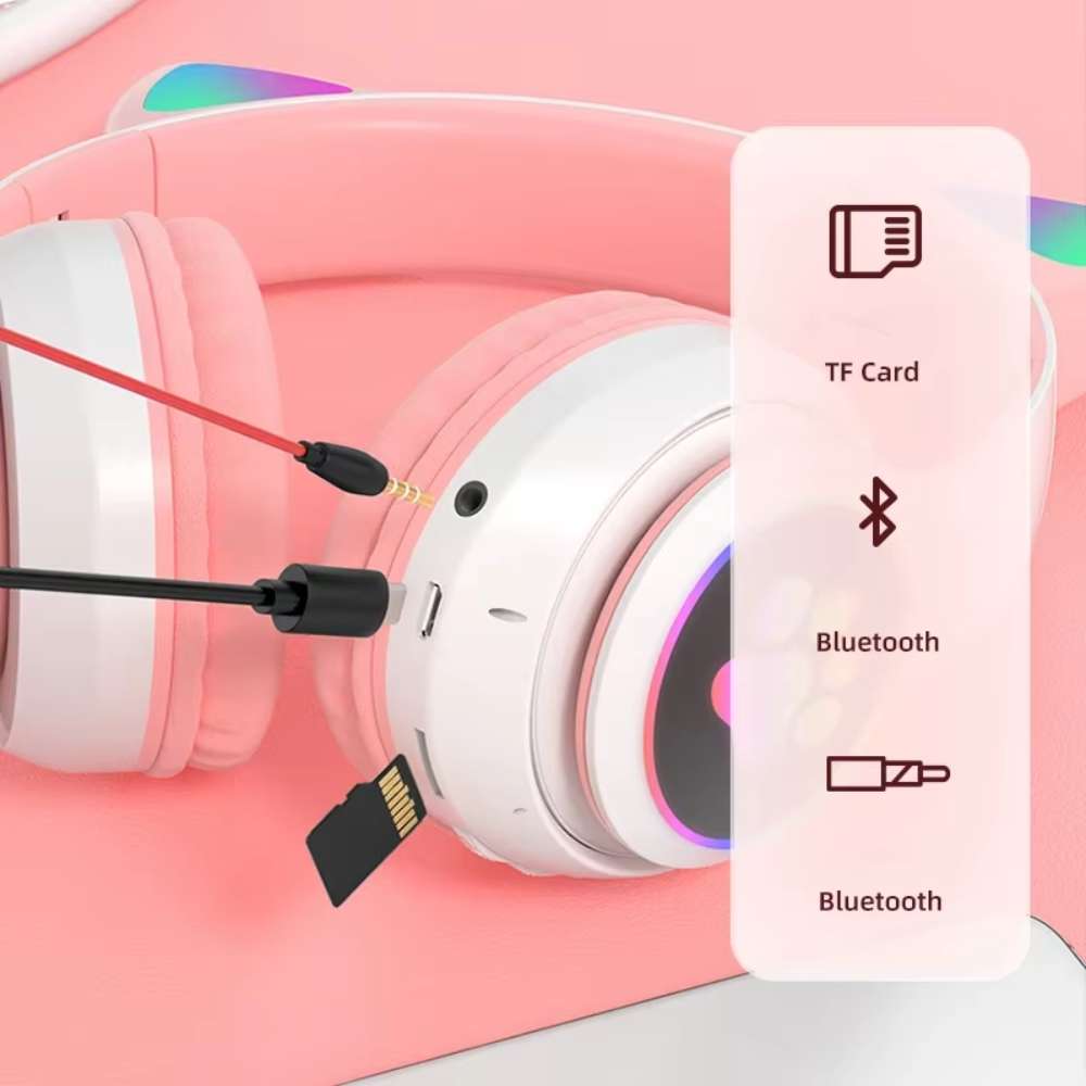 Audífonos Diadema Gato STN-28 Bluetooth RGB4