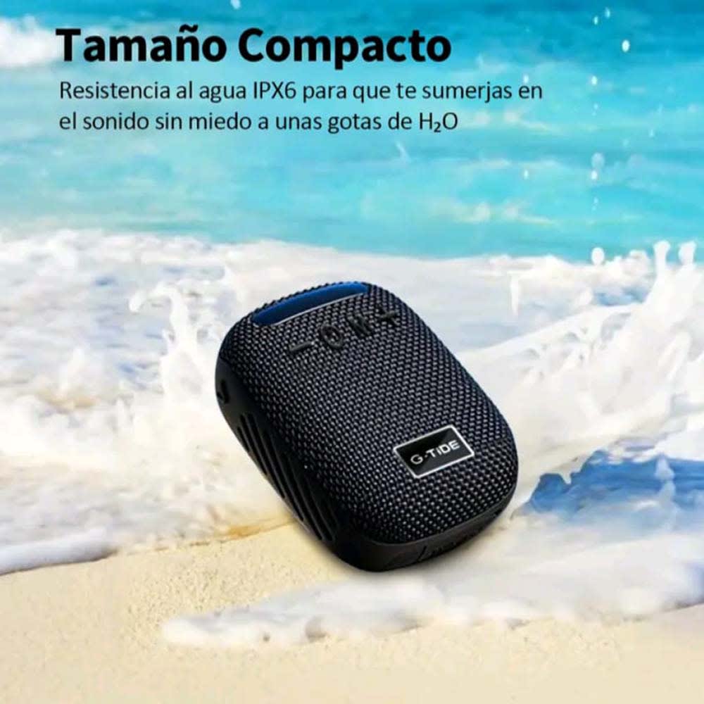 Bocina Moto Bluetooth G-TIDE SV01 TF Card Radio FM 500mAh Resistente al agua IPX65