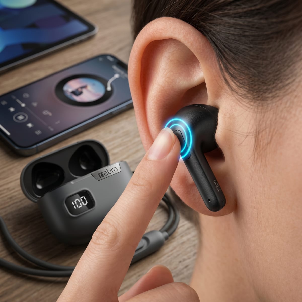 Audífonos Bluetooth TWS NEBRO T20S Bluetooth 5.33