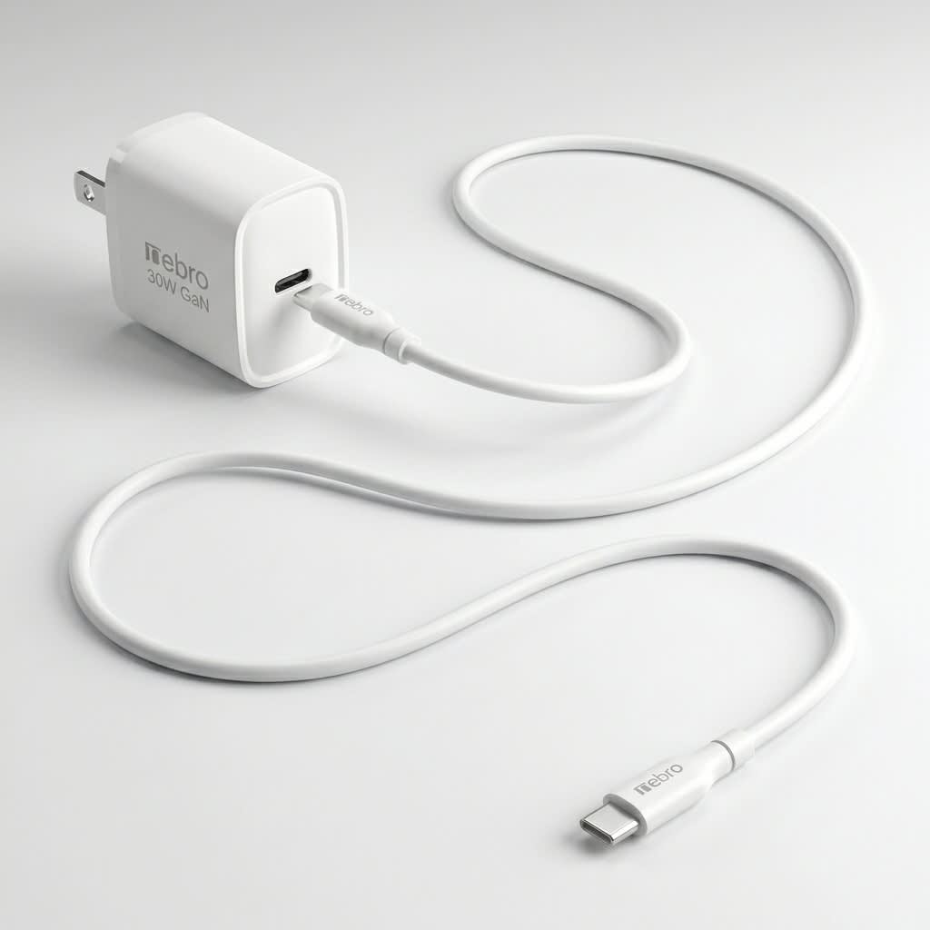 CARGADOR VGA-053T DE 30W GaN CABLE C A C SALIDA TIPO C4
