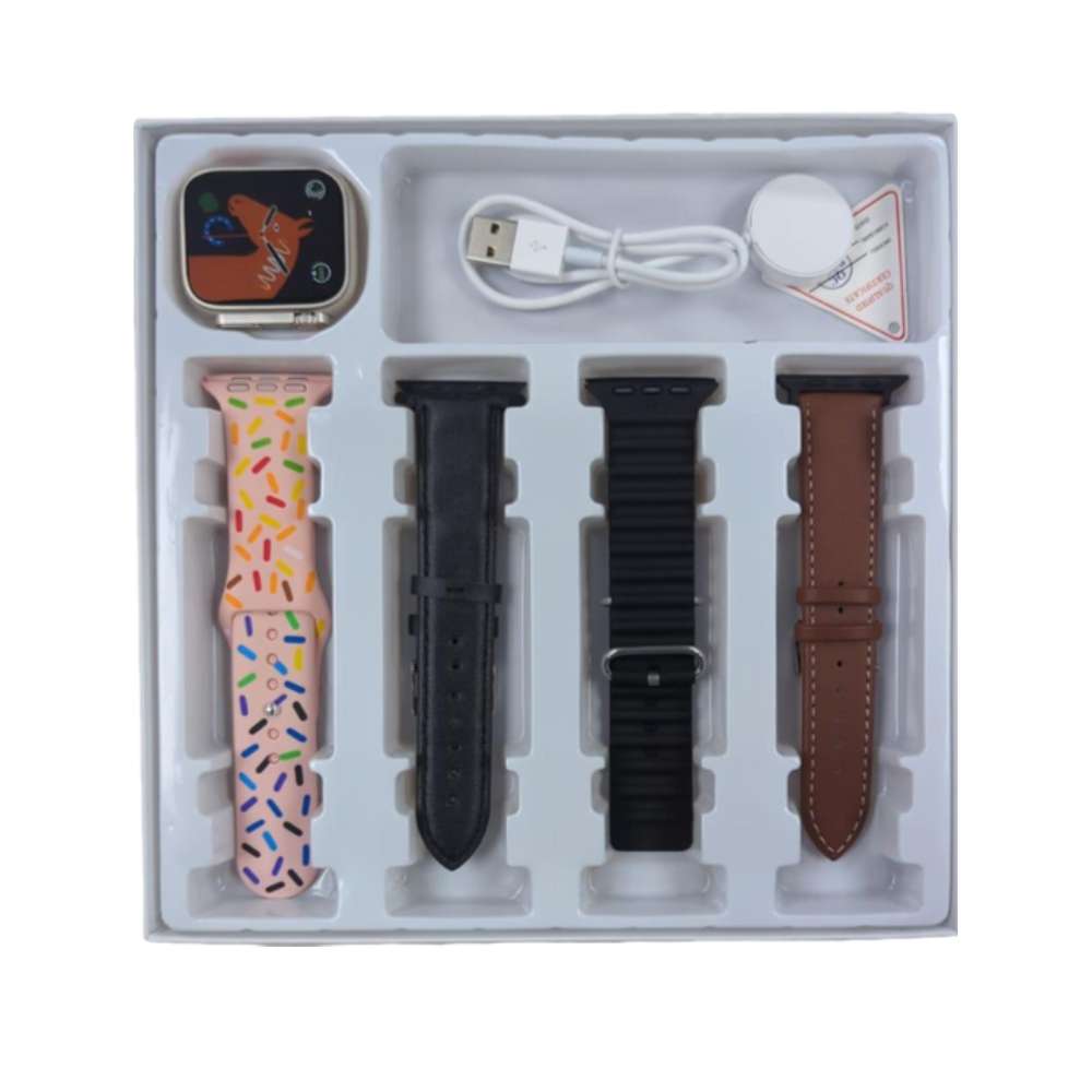 SmartWatch Ultra2 WLR4 Carga Inalámbrica 4 Bandas4