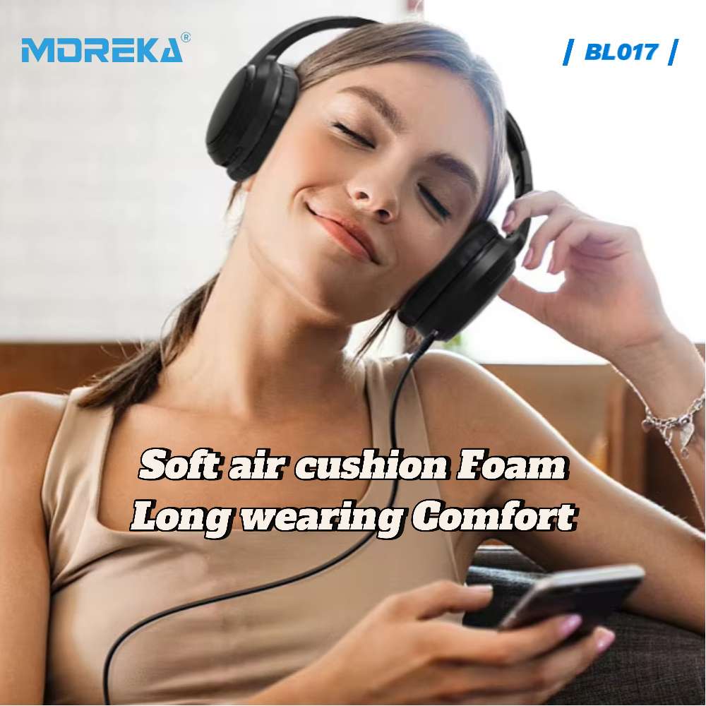 Audífonos Bluetooth V5.4 Moreka BL017 200mAh 40mm Cancelación de Ruido7