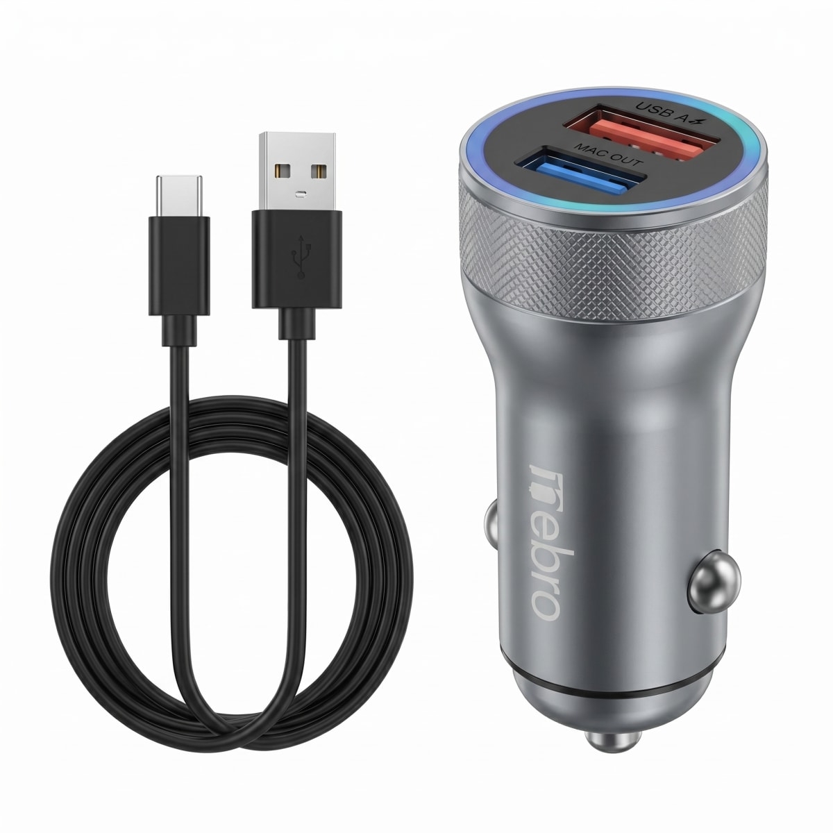 Cargador de Auto cable Tipo C NEBRO VA001S 20W Carga Rápida1