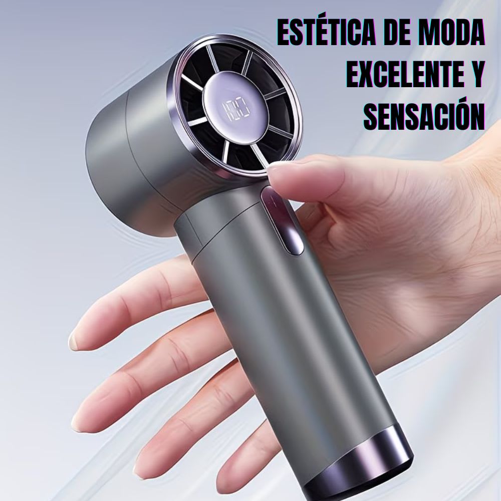 Ventilador Portátil de mano Frescura 100 velocidades 3000mAh Pantalla LED XFS-20211