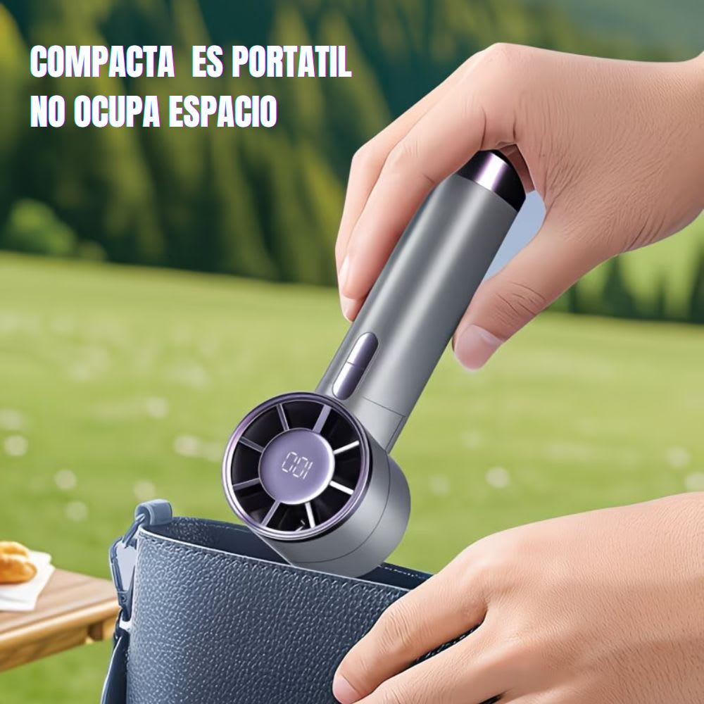 Ventilador Portátil de mano Frescura 100 velocidades 3000mAh Pantalla LED XFS-2027
