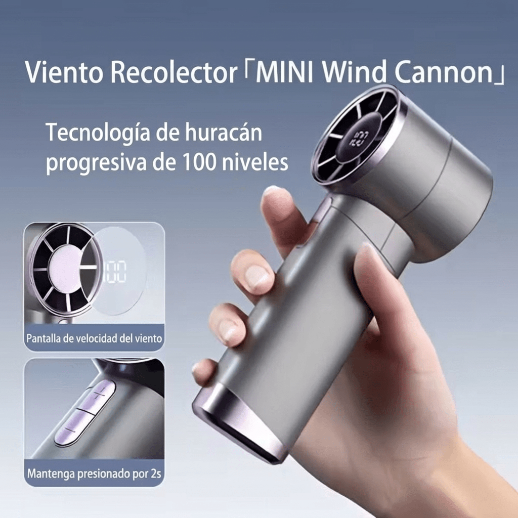 Ventilador Portátil de mano Frescura 100 velocidades 3000mAh Pantalla LED XFS-2025