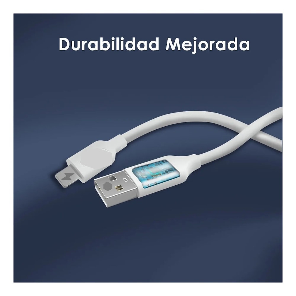 Cargador IP cable tipo IP 1m 2.4A carga rápida Nebro VGA-0084