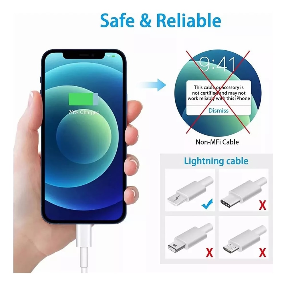 Cargador USB Nebro VGA-008 IP 1m 2.4A Carga Rápida6