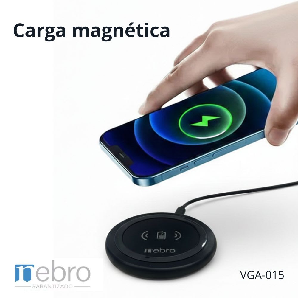 Cargador Magnetico Inálambrico 15W Nebro VGA-0153