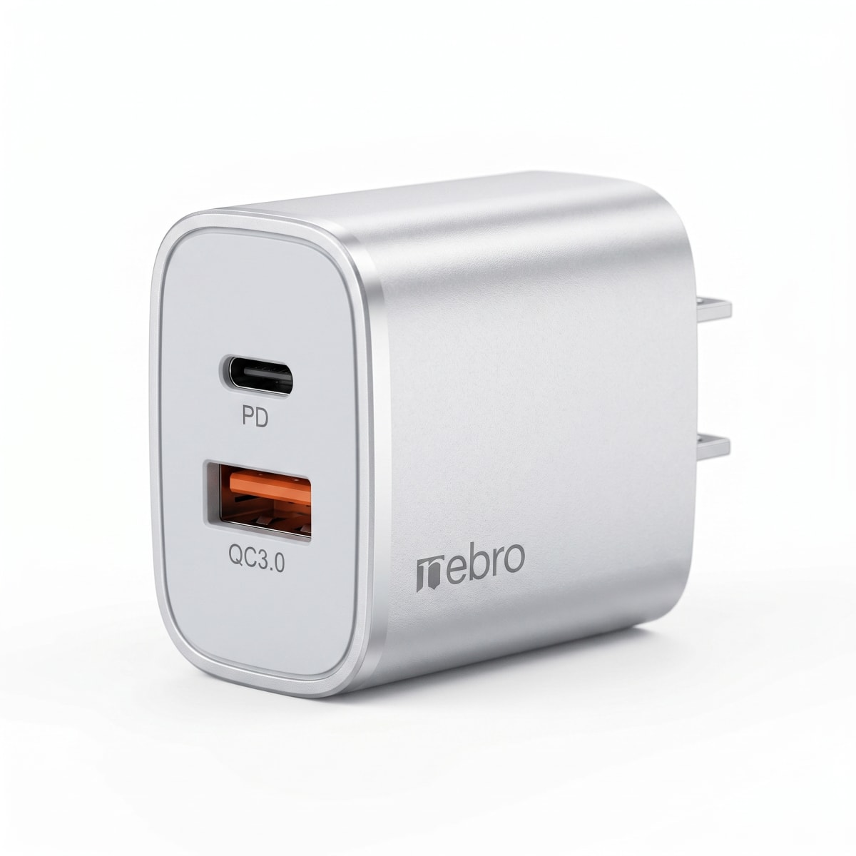 Cargador Doble Puerto Nebro VGA-028 20W PD + QC3.0 USB-C y QC3.0 Carga Rápida Simultánea1