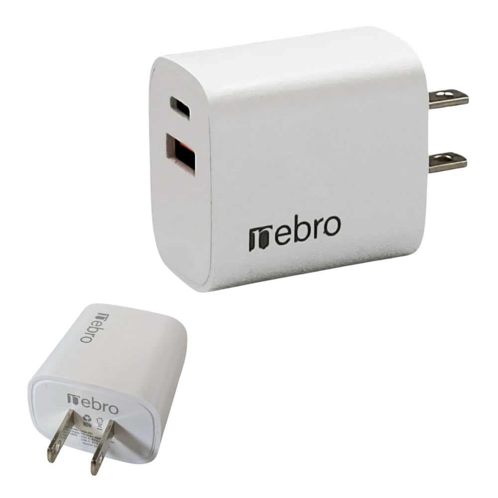 Cargador 12W 1 USB-A + 1 USB-C Nebro VGA-0514