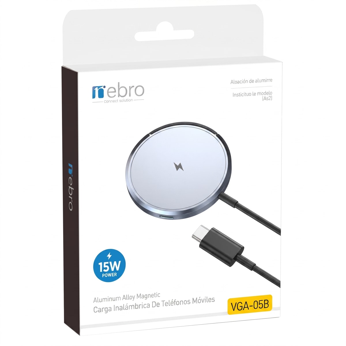 Cargador Nebro VGA-058 Magnetico 15W USB 12W Carga Rápida6