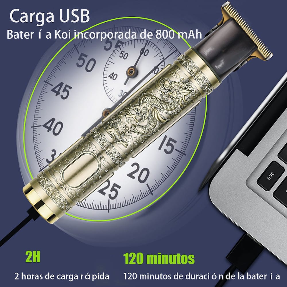 Cortapelos Eléctrica Inalámbrica Para Hombres recargable W166
