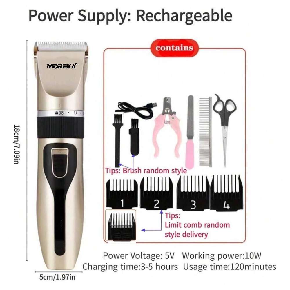 Kit de Peluquería Profesional para mascotas 8 accesorios W-283