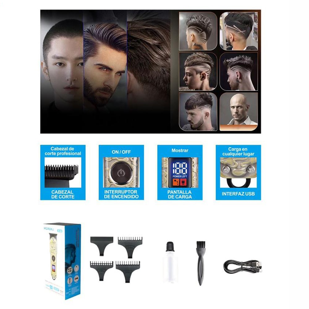 Cortapelo Eléctrico Inalámbrico 900mAh 3W recargable5