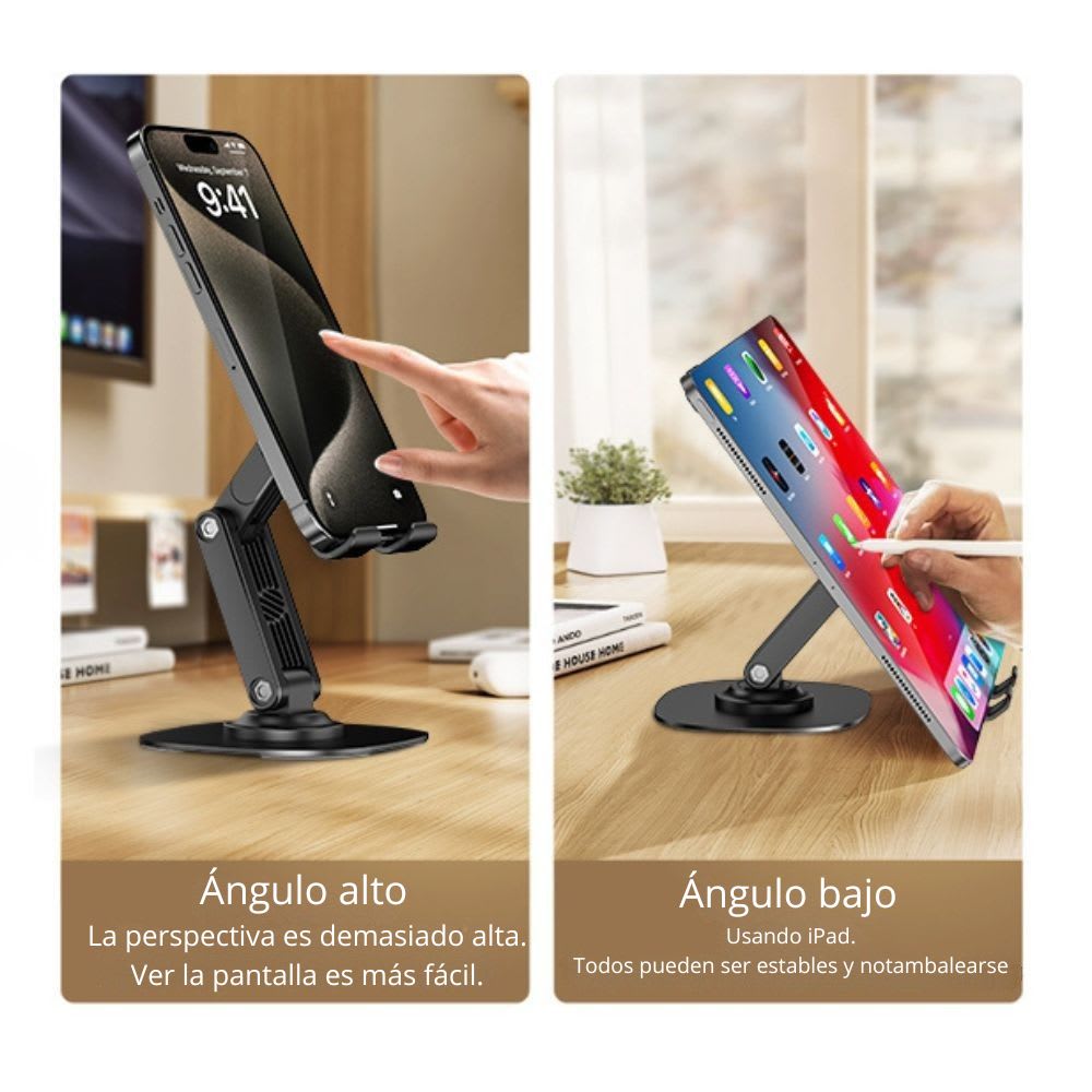 Soporte escritorio Giratorio Rotación 360° Plegable Nebro WAT-0176