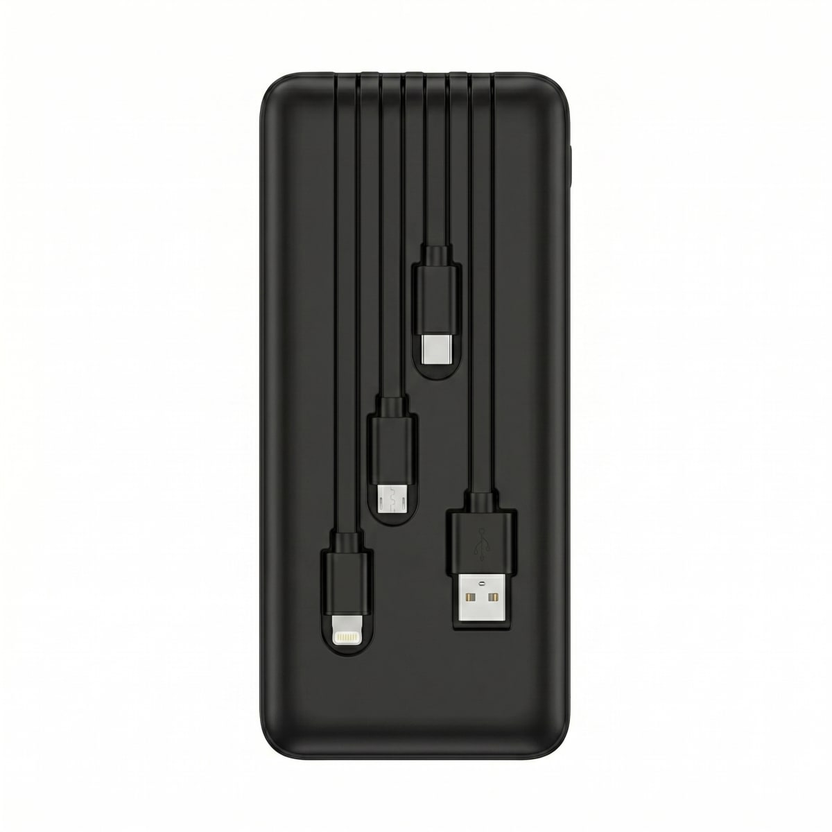 Power Bank Nebro WB-014 10000mAh Batería Portátil con 4 Cables Integrados V8 Tipo-C Lightning y USB Carga Rápida 5V-2A Diseño Compacto y Ligero 0