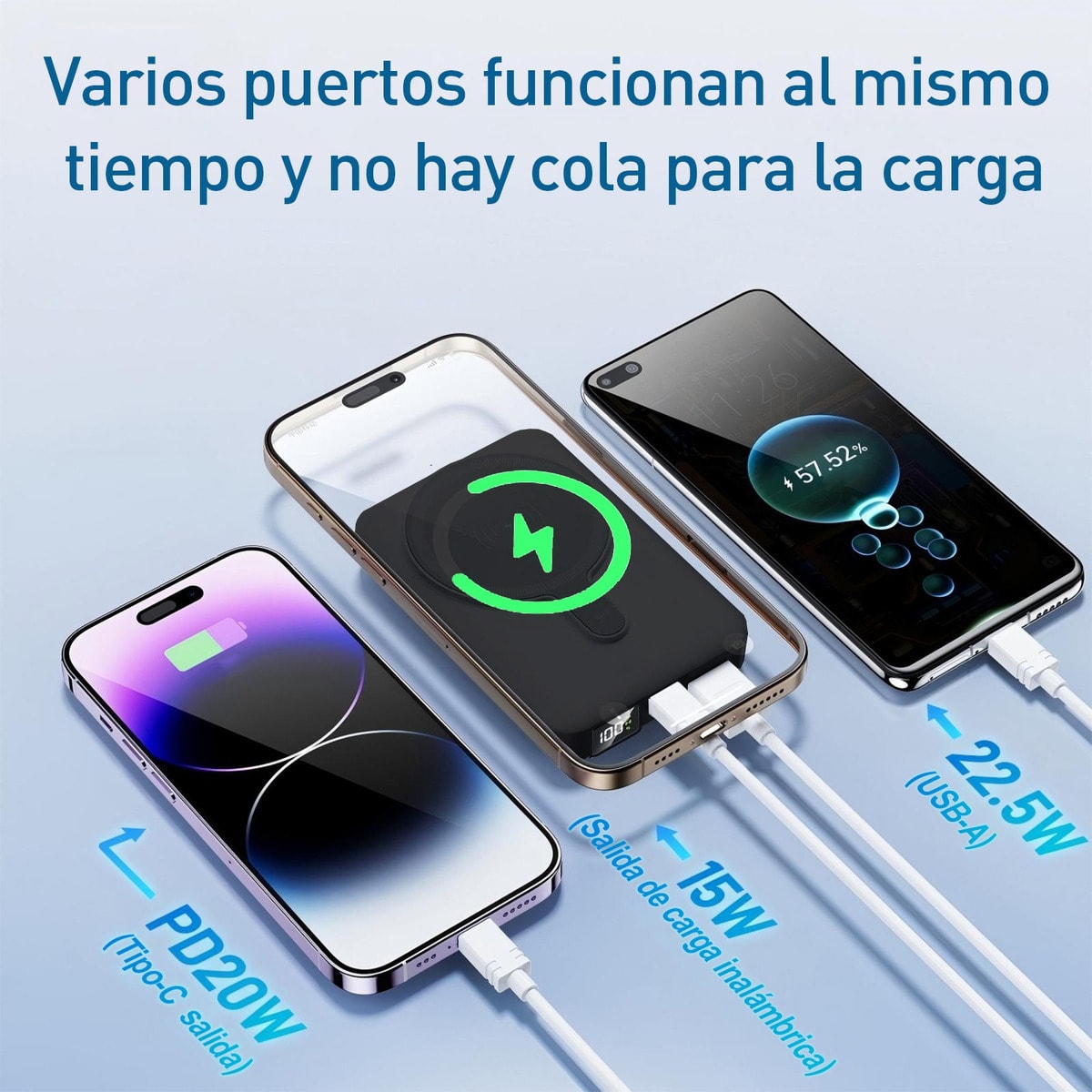 Power Bank Magsafe Nebro WB-072 10000mAh 22.5W, Magsafe 15w5