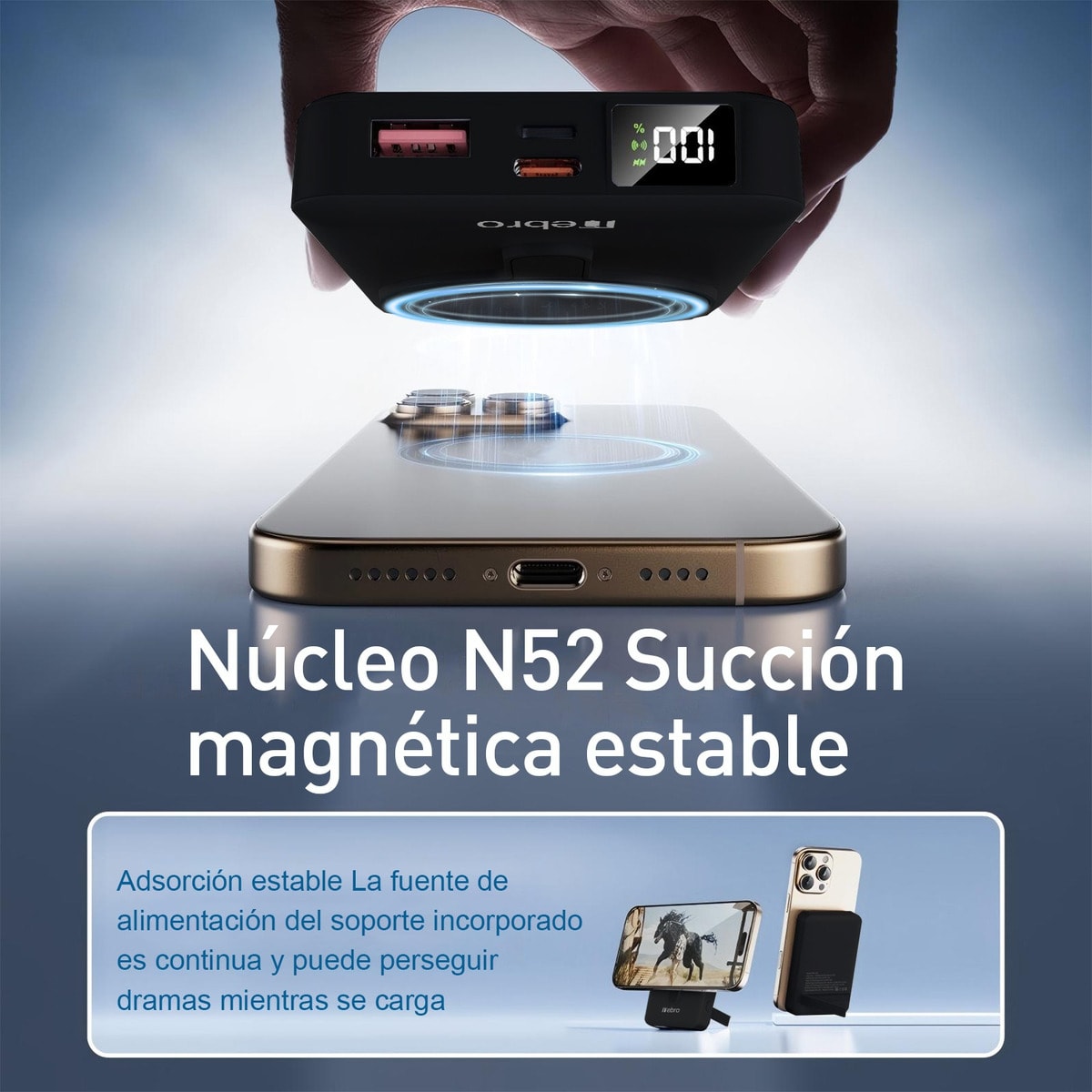 Power Bank Magsafe Nebro WB-072 10000mAh 22.5W, Magsafe 15w4