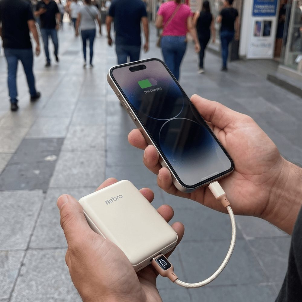 Power Bank Nebro WB-151 1000mAh 37Wh Puertos: Salida iP / USB-C6