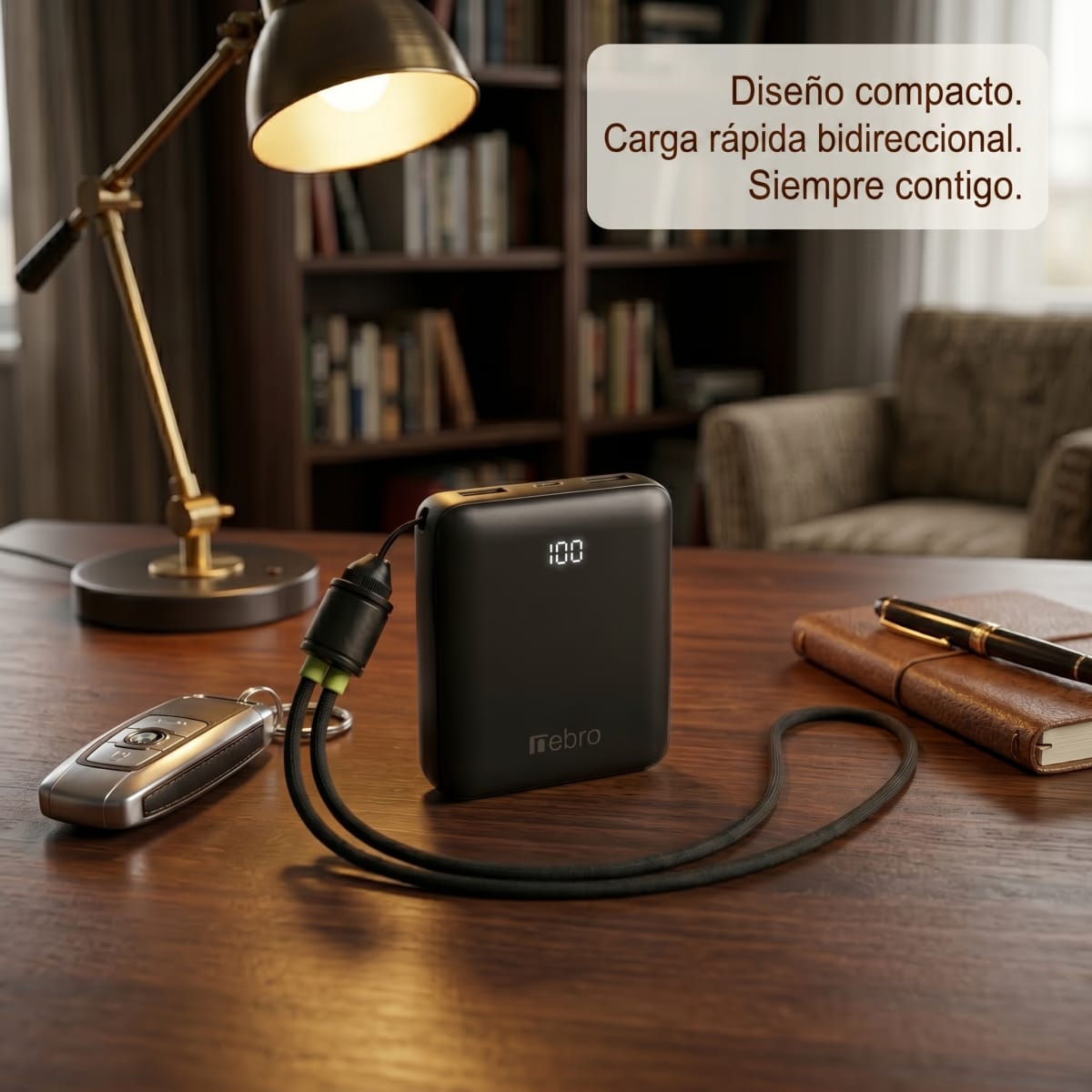 Power Bank Nebro WB-151 1000mAh 37Wh Puertos: Salida iP / USB-C4