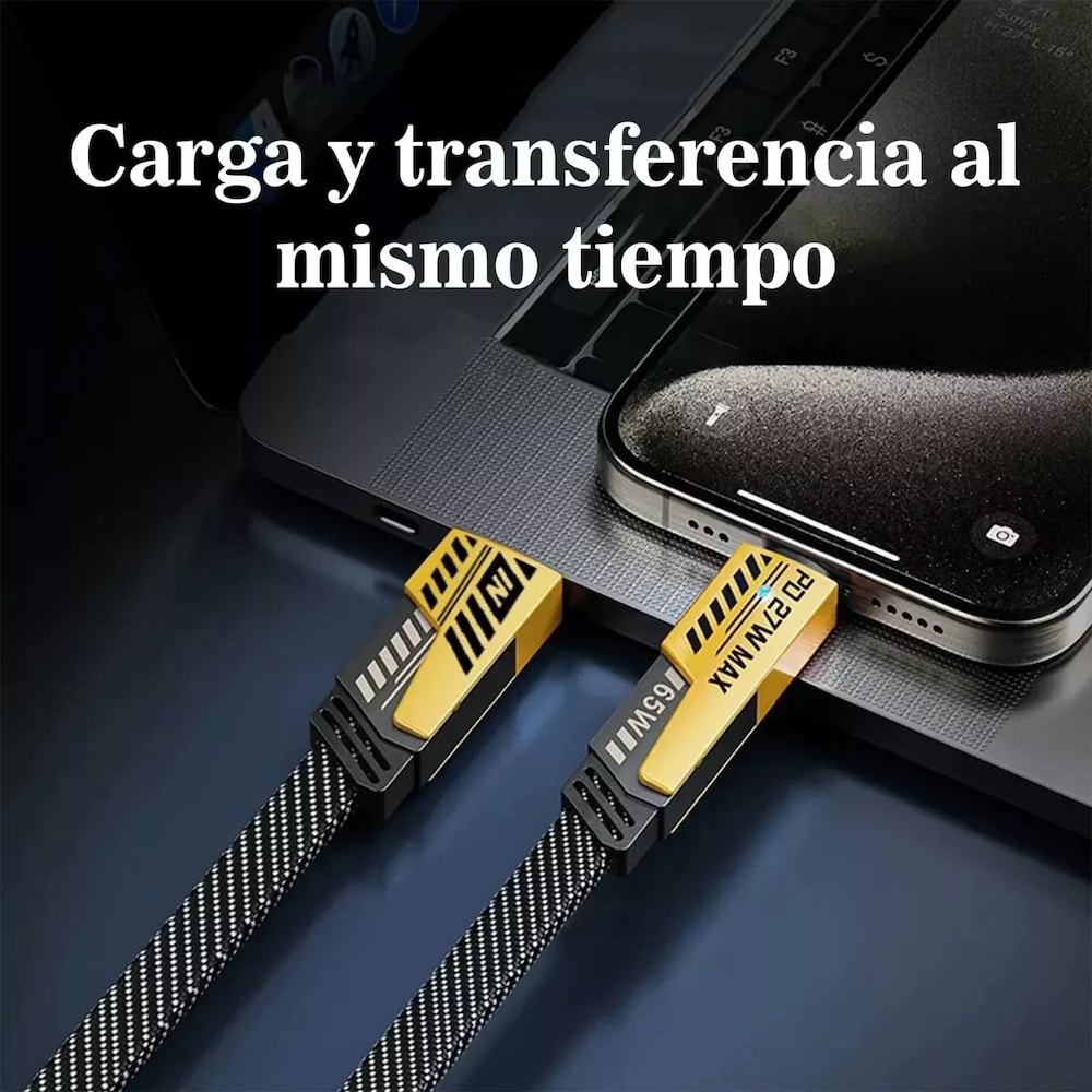 Cable Tipo C USB IP 65w Carga Rápida 4 EN 1 1m Nebro WD-0383
