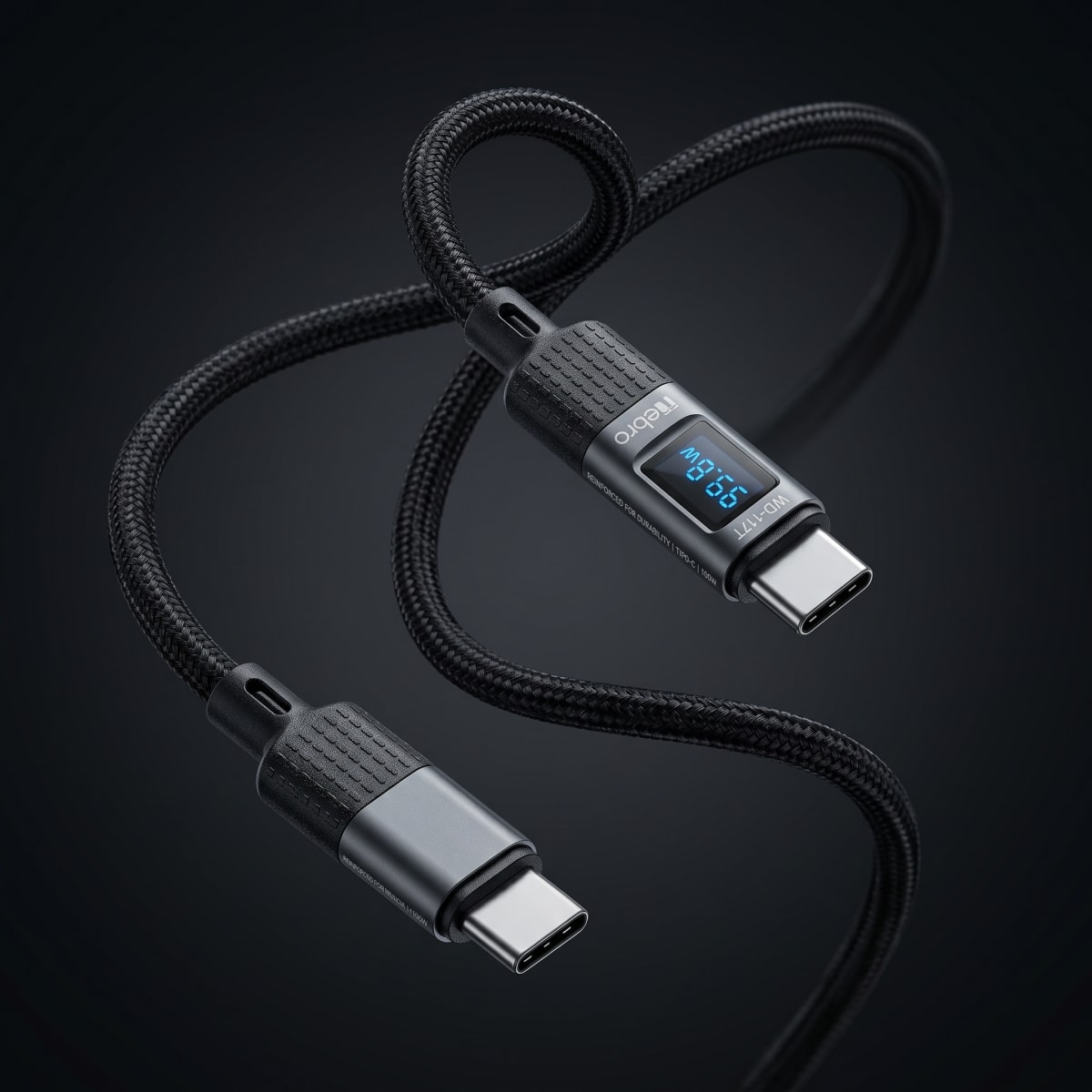 Cable con pantalla digital 100w 1.2m C/C nebro Modelo WD117T6