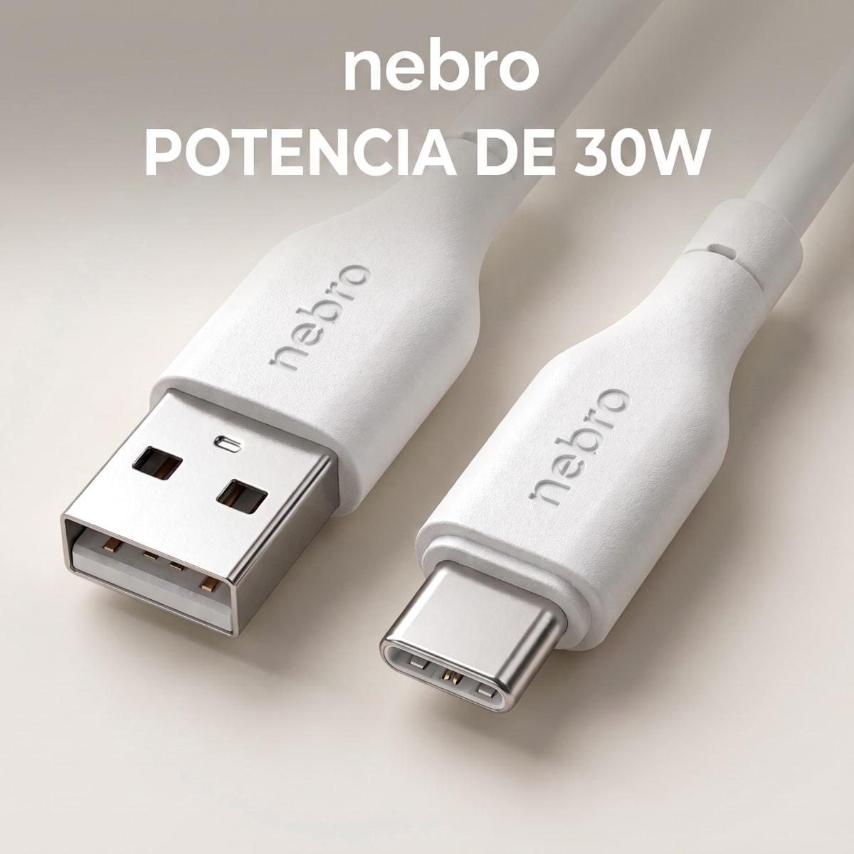 Cable Dato y Carga Nebro WD-05T USB-A/USB-C 1m Carga Rápida3