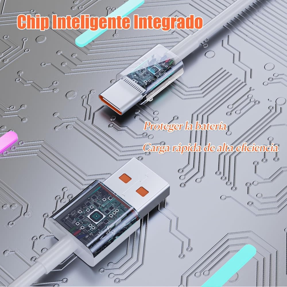 Cable Nebro WD-25T Carga Rápida 3.0A y Datos 2M USB tipo C4