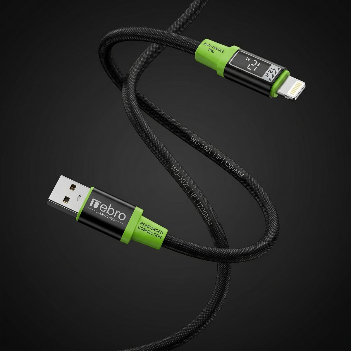 Cable usb/ip 12w 1.2m nebro Modelo WD302L6